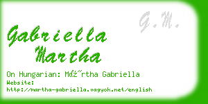 gabriella martha business card